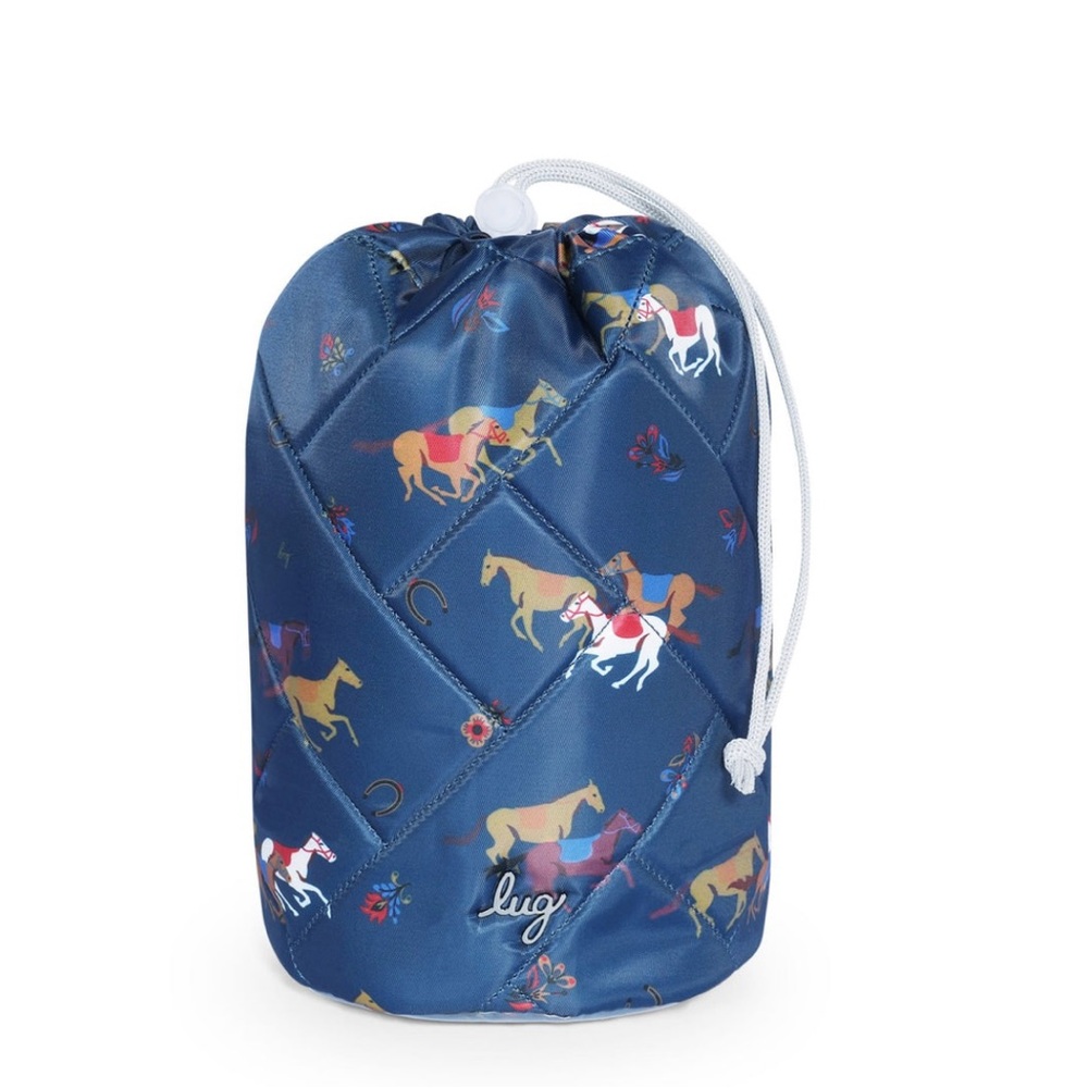 🐴🐎 NWT Lug Tumbler Storage Pouch in Horses Navy 🐎🐴
